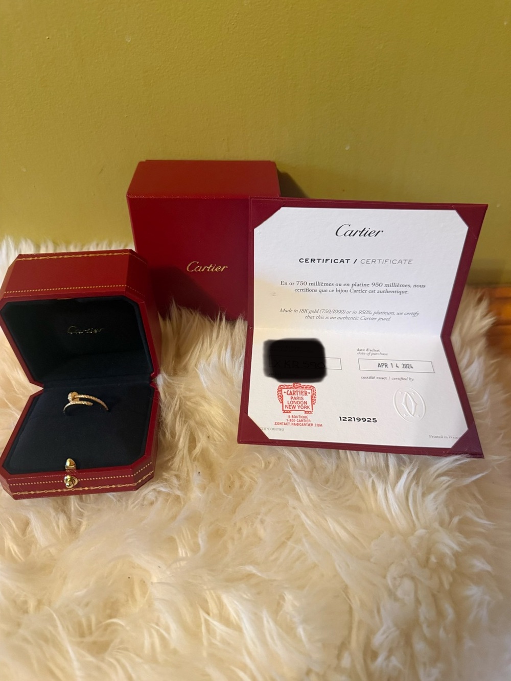 Cartier JUSTE UN CLOU PAVED RING